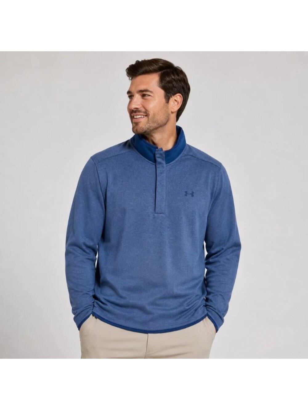 Under Armour ColdGear Men’s Large Snap Closure Pullover Blue